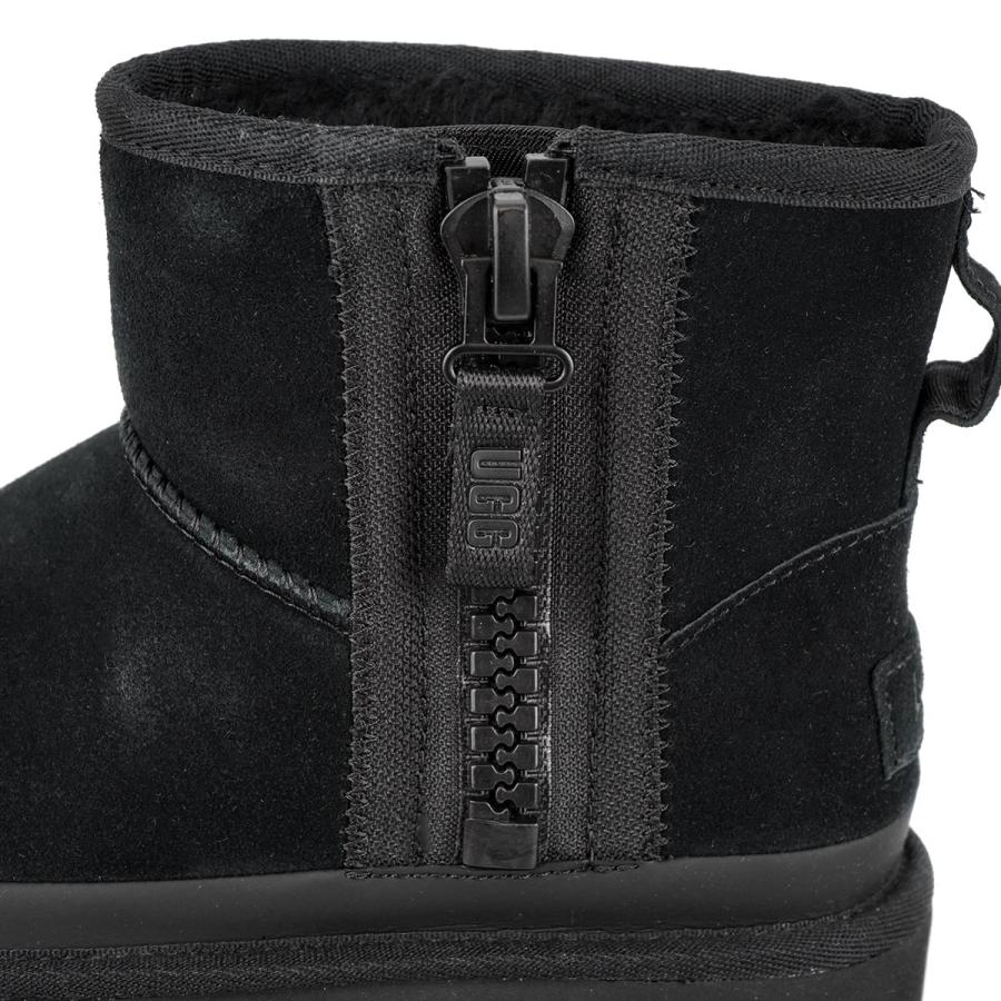 UGG アグ ムートンブーツ 2023年-2024年秋冬新作 1144034 Classic Mini Zipper Tape Logo レディース 靴 ブーツ ショートブーツ BLACK/BLK ブラック｜shopcarves｜03