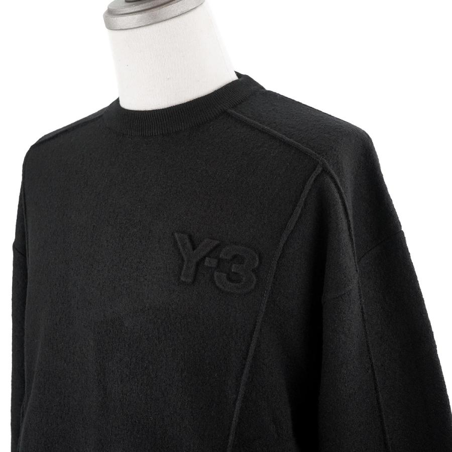 Y-3 ワイスリー セーター HB2783 M CLASSIC MERINO BLEND KNITTED CREW SWEATER メンズ BLACK ブラック｜shopcarves｜05