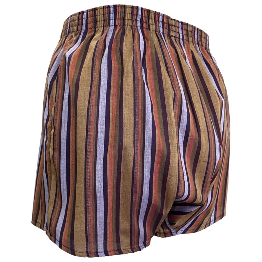 メンズ 和柄 トランクス 先染め ストライプ 縞柄 ３柄セット 送料無料 前開き ボタン付き 底マチ仕様 オリジナル柄 [セレスティアル] |  | 07