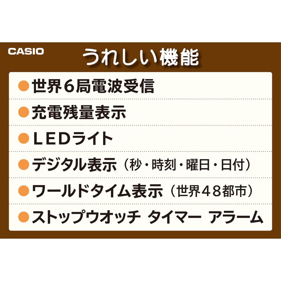 腕時計 CASIO カシオ 電波ソーラー腕時計 レディース ウェーブセプター レザーバンド 内周：約13〜18cm 正確な時を刻む電波ソーラーウォッチ LWA-M160Lの画像