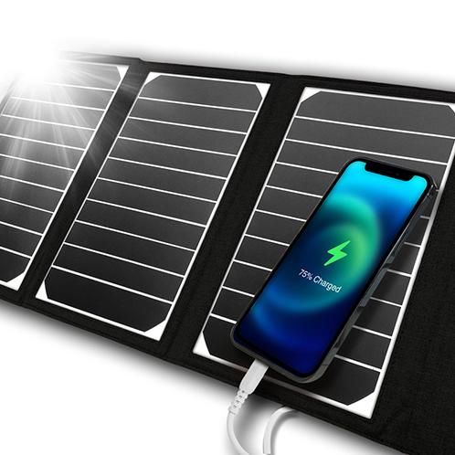 ポータブルソーラー充電器 エアージェイ 薄型軽量 太陽光で