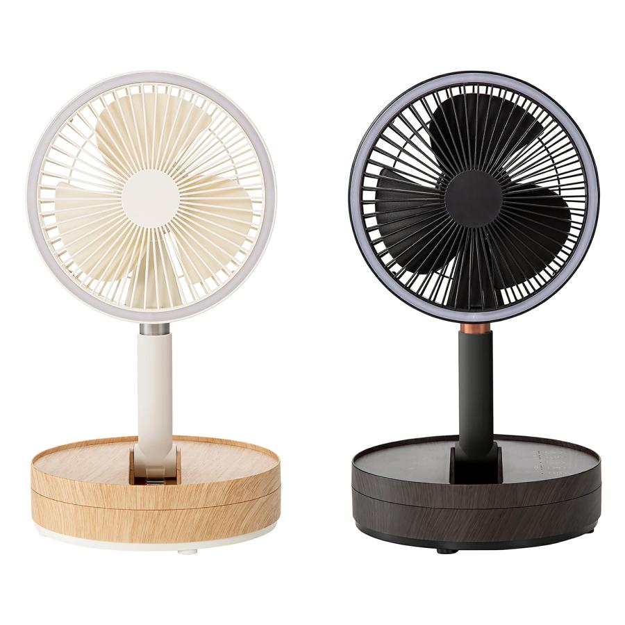 THREEUP（スリーアップ） 充電式 扇風機 伸縮式ファン LEDライト