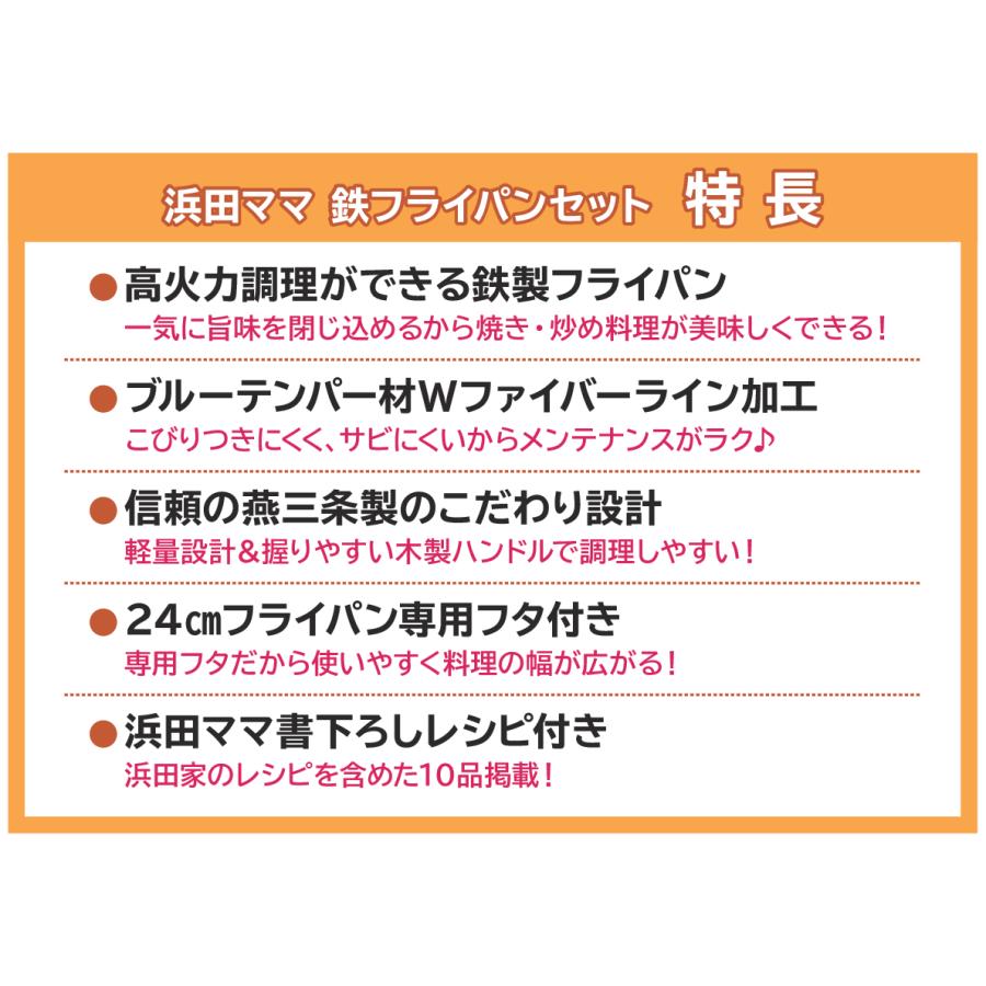 爆買 Wファイバーライン 鉄フライパンセット 特別レシピカード付 日本