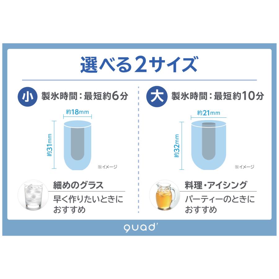 クワッズ 高速製氷機 アイスコロン QS547 最短約6分 コンパクトなのに