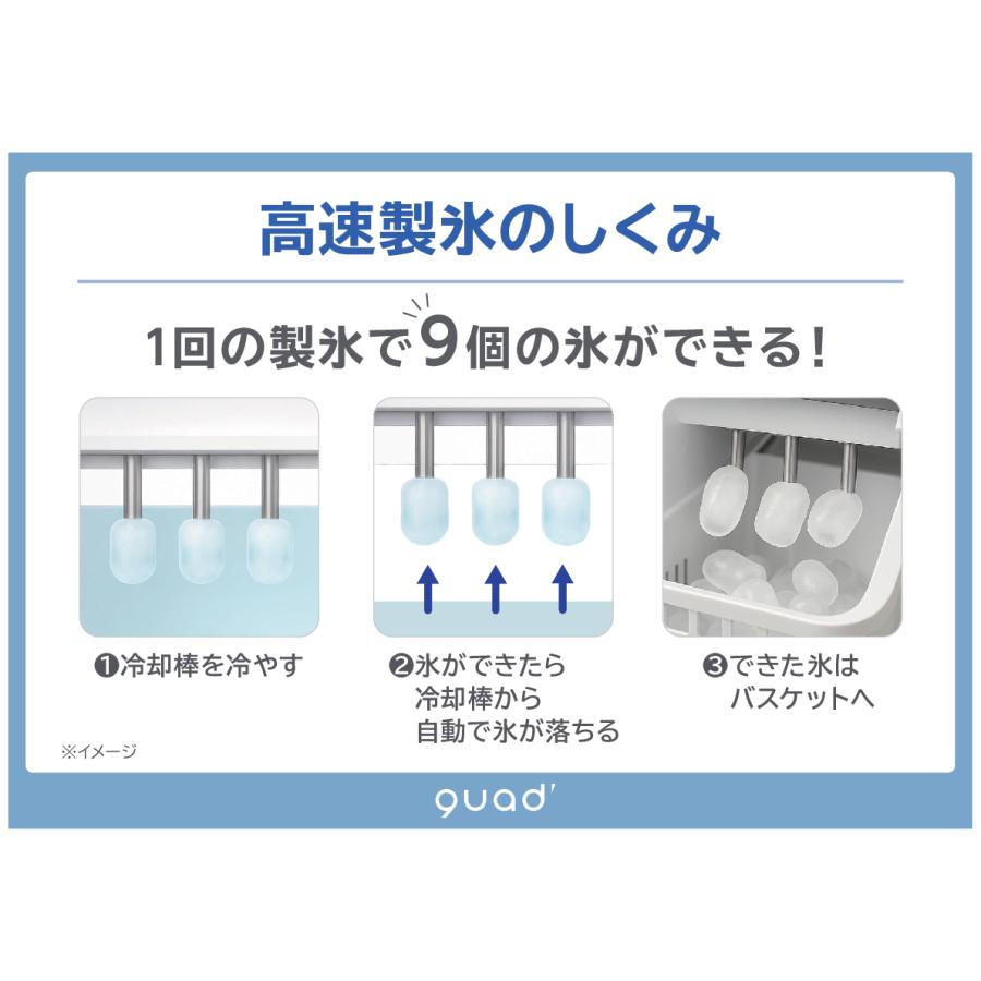 爆買 クワッズ 高速製氷機 アイスコロン QS547 最短約6分 コンパクト