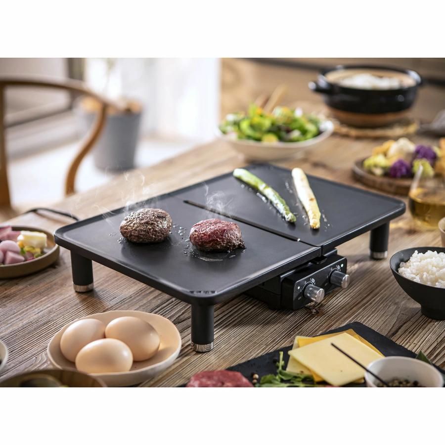 ホットプレート エバークックデコ デュオグリル HPY-121 2面調理も片面