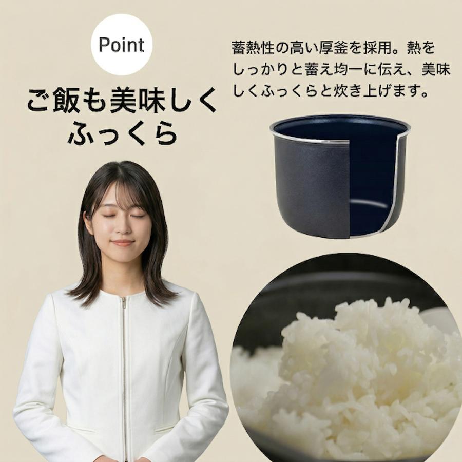 山善（YAMAZEN） キューブ型マイコン炊飯器 5.5合 YJS-CM102