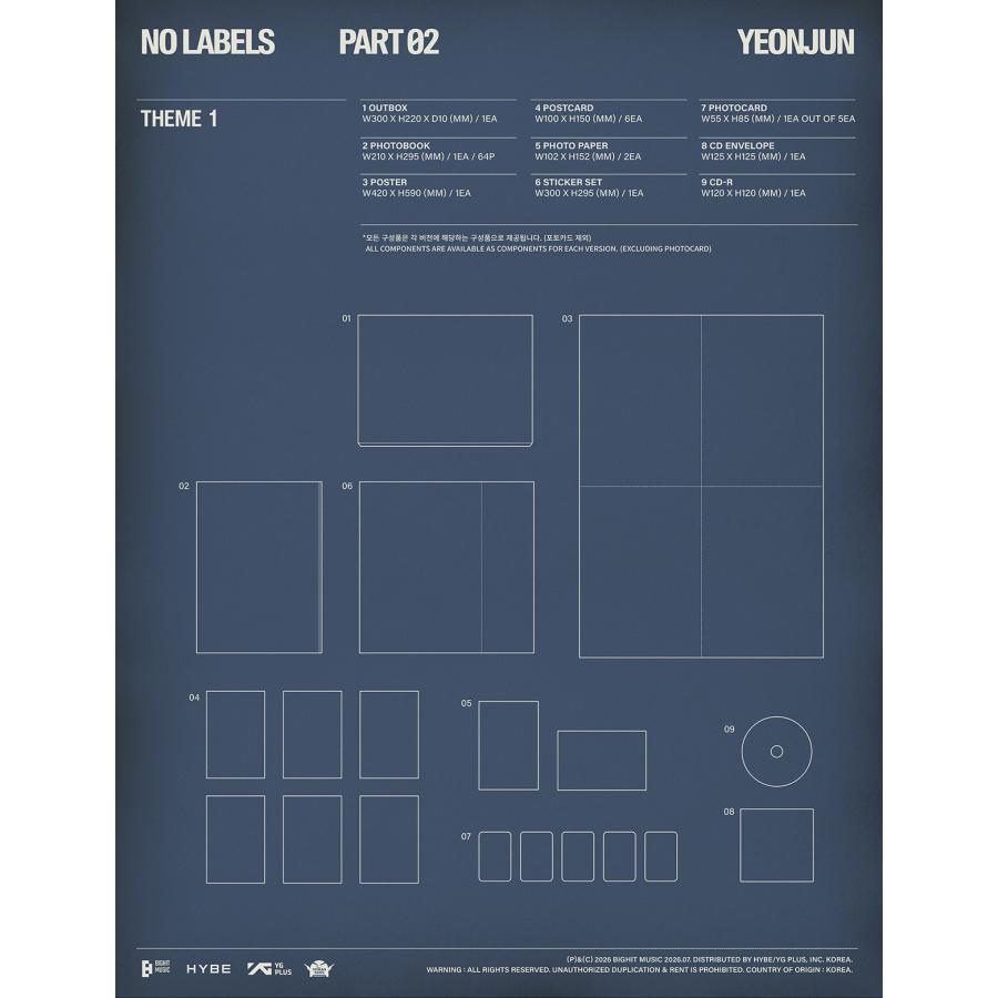 YEONJUN NO LABELS: PART 02 / 2nd Mini Album 3SET | TOMORROW X