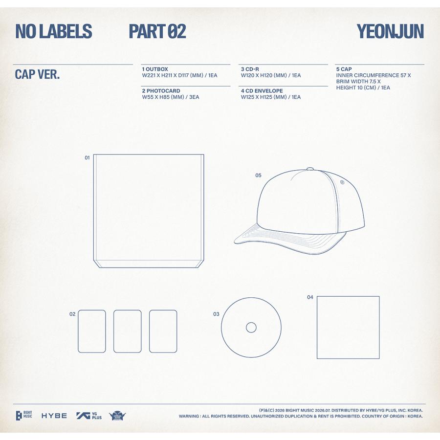 YEONJUN NO LABELS: PART 02 / 2nd Mini Album (Cap Ver.) | TOMORROW