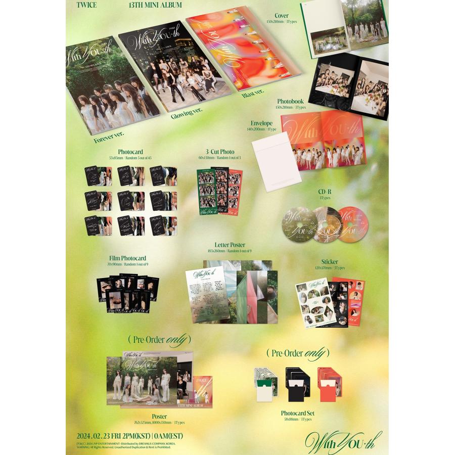 TWICE With YOU-th / 13TH MINI ALBUM 全3種中1種 WITHMUU 特典フォト