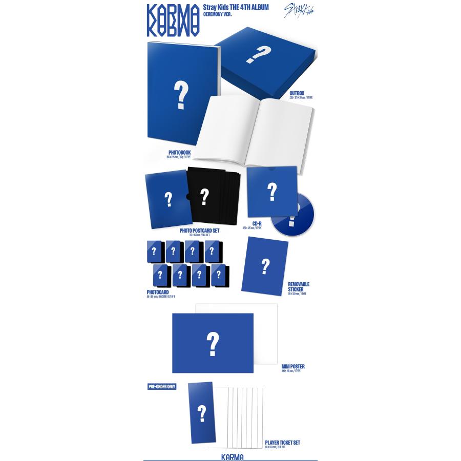 Stray Kids KARMA / 4st Full Album (CEREMONY VER., HOORAY VER