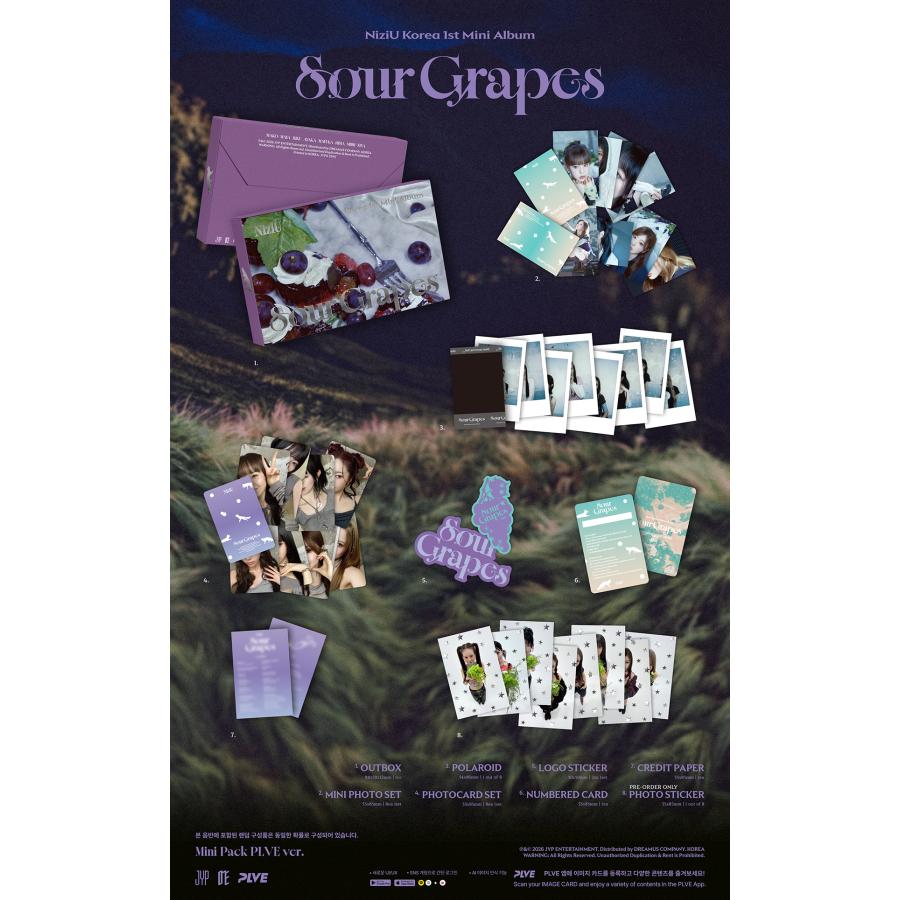 NiziU Sour Grapes / Korea 1st Mini Album (Mini Pack PLVE ver