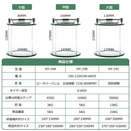 ショップCLIPHuanyu バレル研磨機 チェンジバレル研磨機 3kg容量