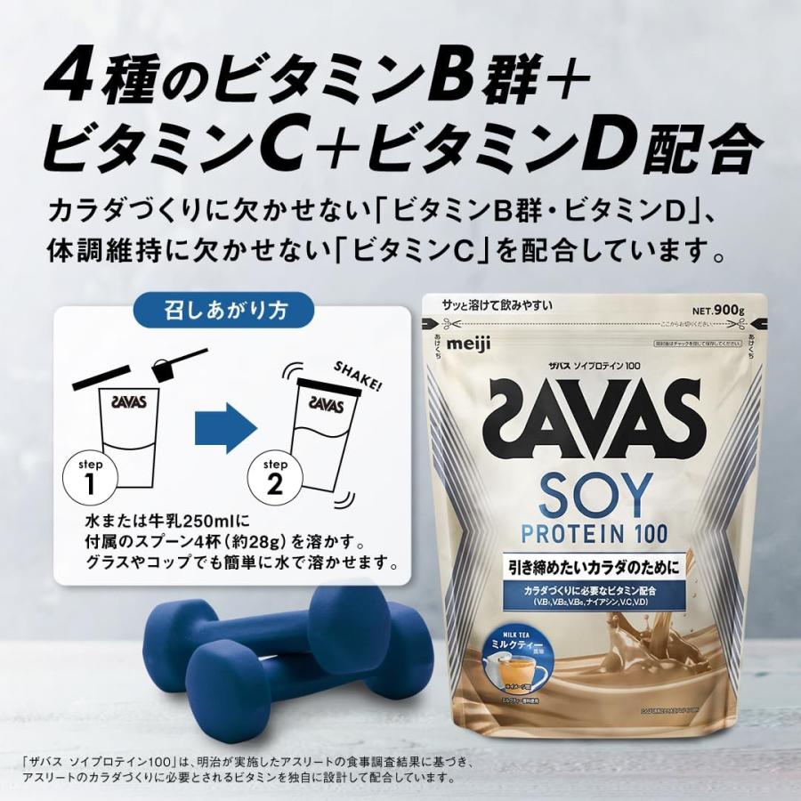(3個セット) ザバス ミルクティー風味 SAVAS ソイプロテイン100 900g｜shopcona｜05