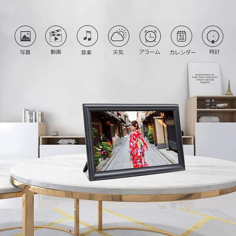 インテリア雑貨 2022新登場SSA 15.6インチWiFiデジタルフォトフレーム 32GB内蔵 メモリー付きで 1920x1080IPS タッチスクリーン