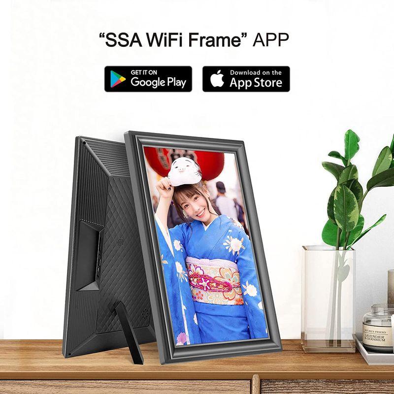 インテリア雑貨 2022新登場SSA 15.6インチWiFiデジタルフォトフレーム 32GB内蔵 メモリー付きで 1920x1080IPS タッチスクリーン