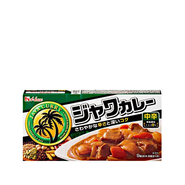 送料無料 ジャワカレー中辛 ハウス 185g ルウ 60個