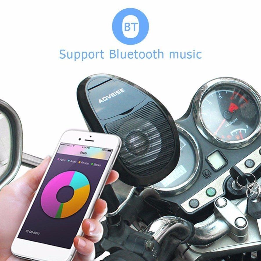 総合福袋 バイク オーディオ  防水 USB SD  MP3 サウンドプレーヤー Bluetooth   FM 時計 マイクリング