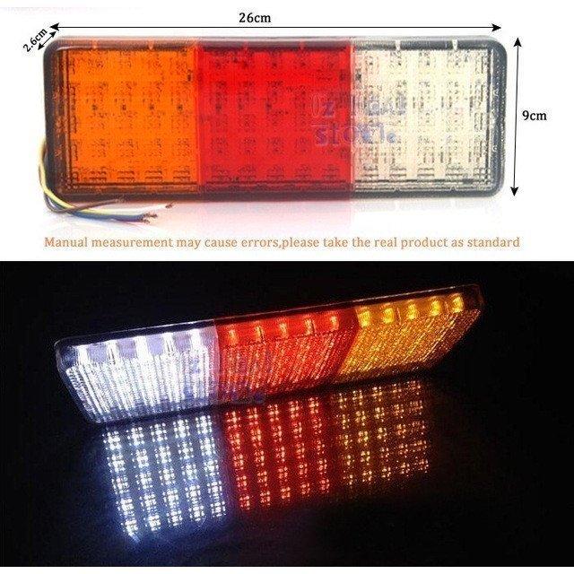 テールランプ 車 1ペア 12v 75 led トラック トレーラー ローリー バン ランニング ブレーキ ターン リア ライト｜shopdoremi