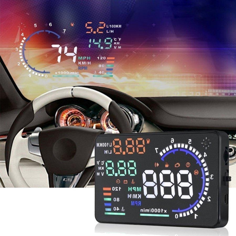ヘッドアップディスプレイ HUD A8 OBD2 大画面 車載スピードメーター