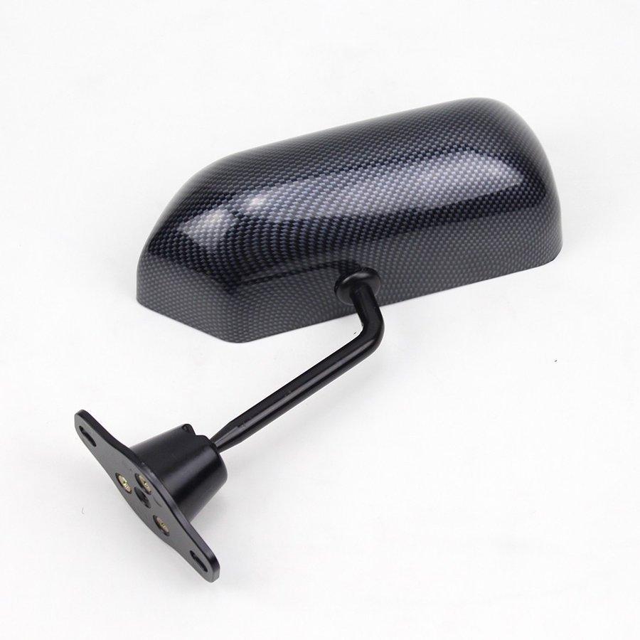 車 レーシングミラー 汎用 軽量 カーボン柄 ブルーレンズ RX-7