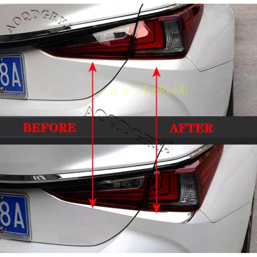 Lexus es300h es350 2019-2020用 ステンレス製 クローム メッキ テール 