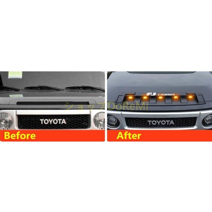 マットブラック FJクルーザー GSJ15W型 LED付き ボンネット エアベント