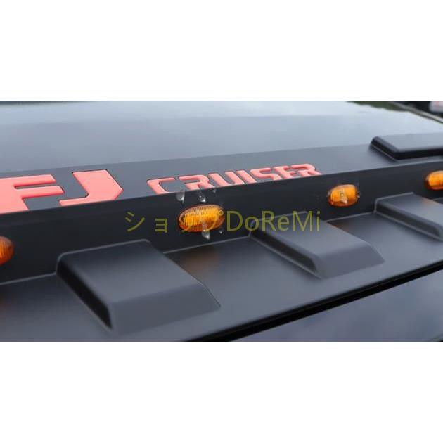 マットブラック FJクルーザー GSJ15W型 LED付き ボンネット エアベント