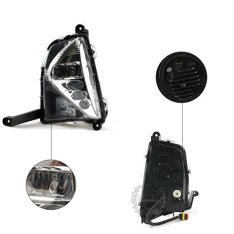 LED デイライト付き フォグランプセット PRIUS プリウス50系専用 アクセサリー パーツ 純正タイプ 取付簡単 ホワ_4