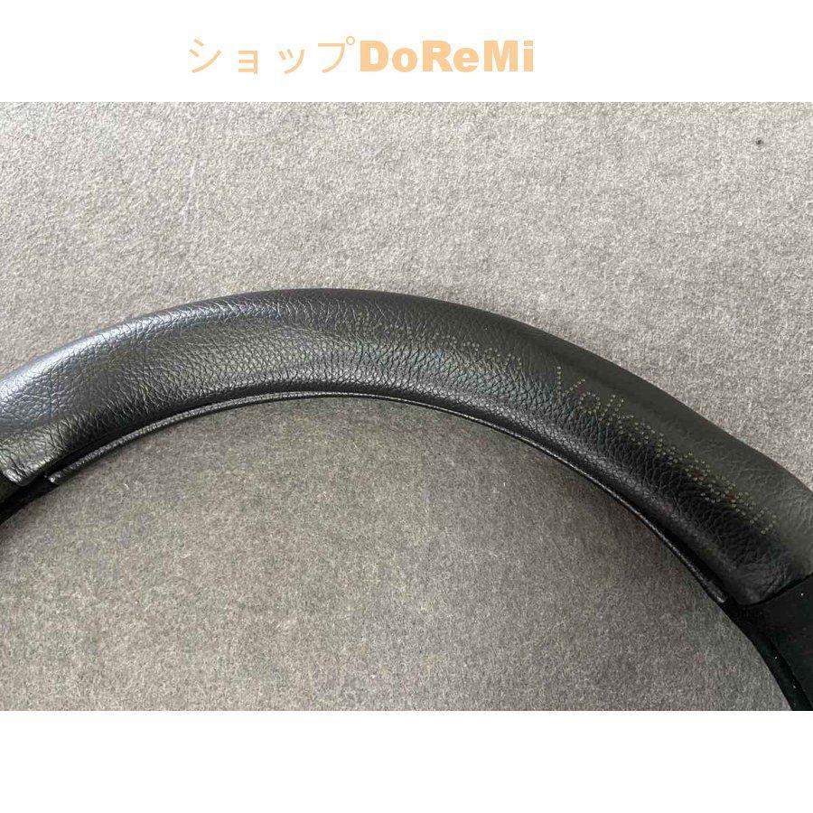 VOLKSWAGEN フォルクスワーゲン用ステアリングホイールカバー ハンドルカバー コンパス ブラック 38CM 内装品 高級 専車ロゴ