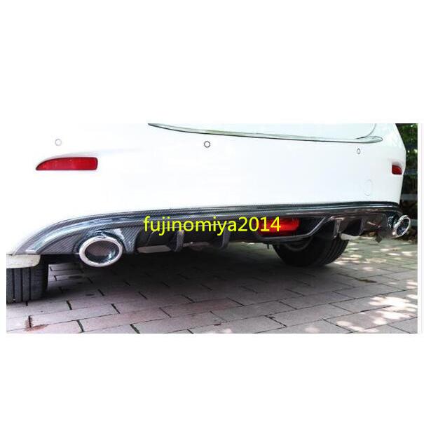 マツダ アクセラ BM BY専用リア バンパー ガーニッシュ カーボン調