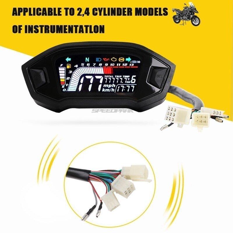 マルチメーター 汎用 バイク用 デジタルマルチメーター 1 2 4 マルチメーター 汎用 バイク用 デジタルマルチメーター 1 2 4