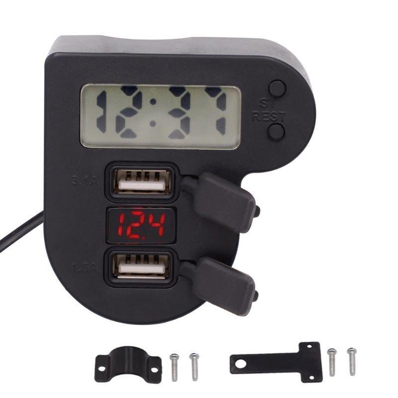 バイク 電圧計 Usb充電器 時計 防水 携帯電話 電源アダプタ 55 Off