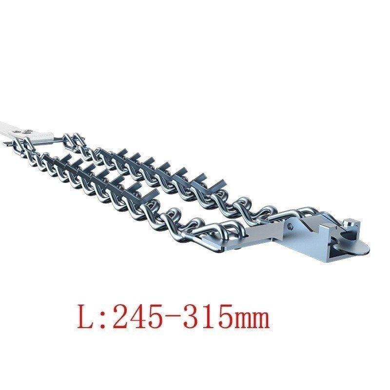 タイヤチェーン 汎用 ワンタッチ メタルスノーチェーン マンガン鋼 耐