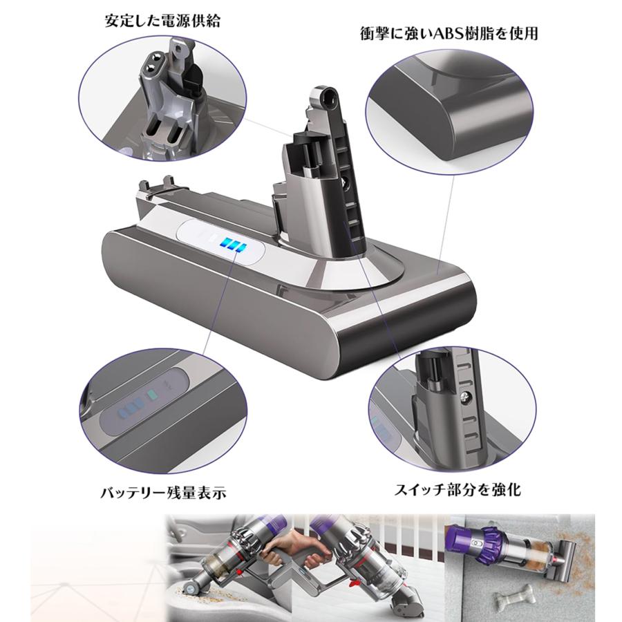 Dyson ダイソン V10 SV12 1.3倍容量 互換 バッテリー Panasonic Dyson ダイソン V10 SV12 1.3倍容量 互換 バッテリー Panasonic