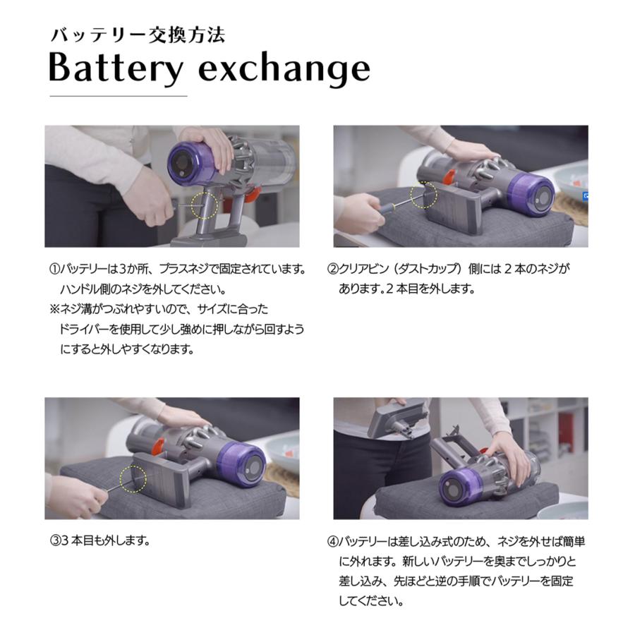Dyson ダイソン V10 SV12 1.3倍容量 互換 バッテリー Panasonic Dyson ダイソン V10 SV12 1.3倍容量 互換 バッテリー Panasonic