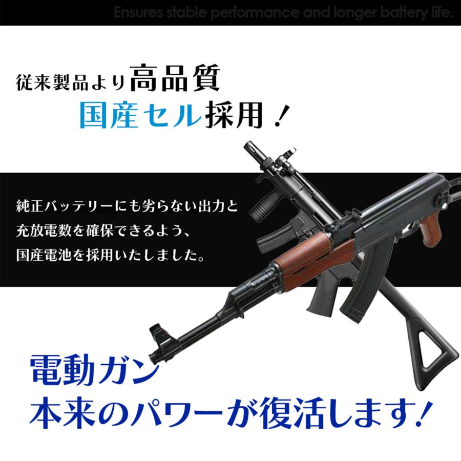 東京マルイ AK 互換 バッテリー 電動ガン用 大容量 1800mAh / MARUI / AK47S / AK47HC / MP5K｜shopduo｜02