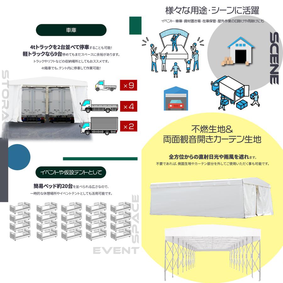 SUNGA DOMEDEPOT 60TALL テント倉庫 ガレージテント 60平米 18坪 SUNGA DOMEDEPOT 60TALL テント倉庫 ガレージテント 60平米 18坪