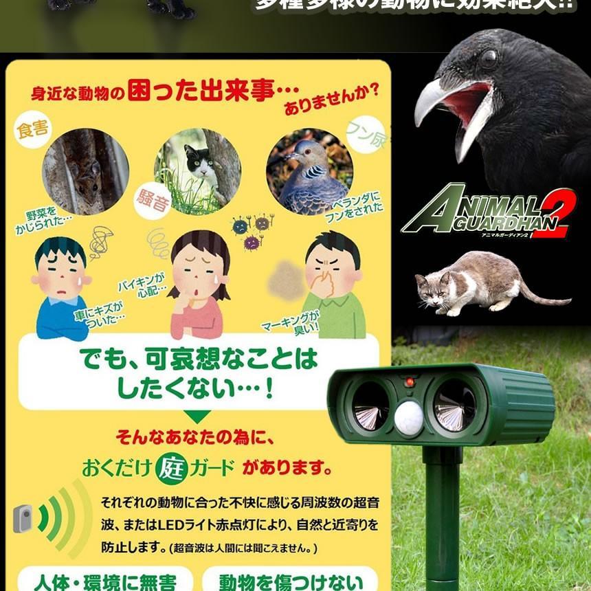 アニマルガーディアン2 超音波 動物撃退器 猫よけ カラス 対策 害獣駆除 動物駆除 ソーラー式 電源不要 ANIGAR02｜shopeast｜03