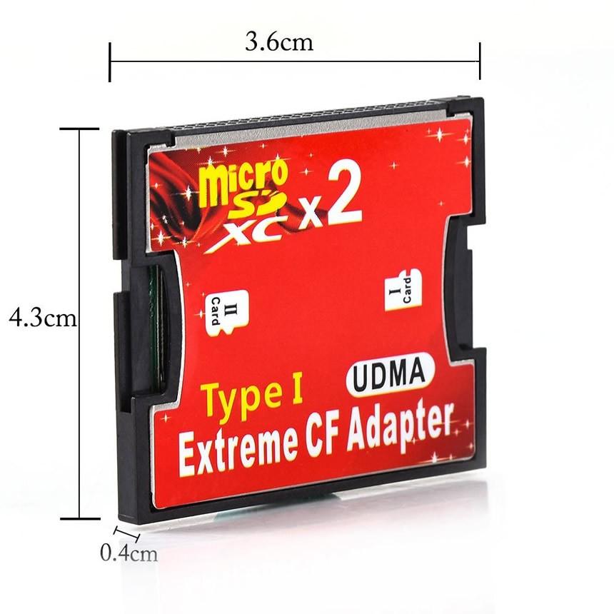 Micro SD 2枚 から CFカード 1枚 変換 TypeI アダプター CFアダプター Compact Flash adapter マイクロダブル MICROW｜shopeast｜06