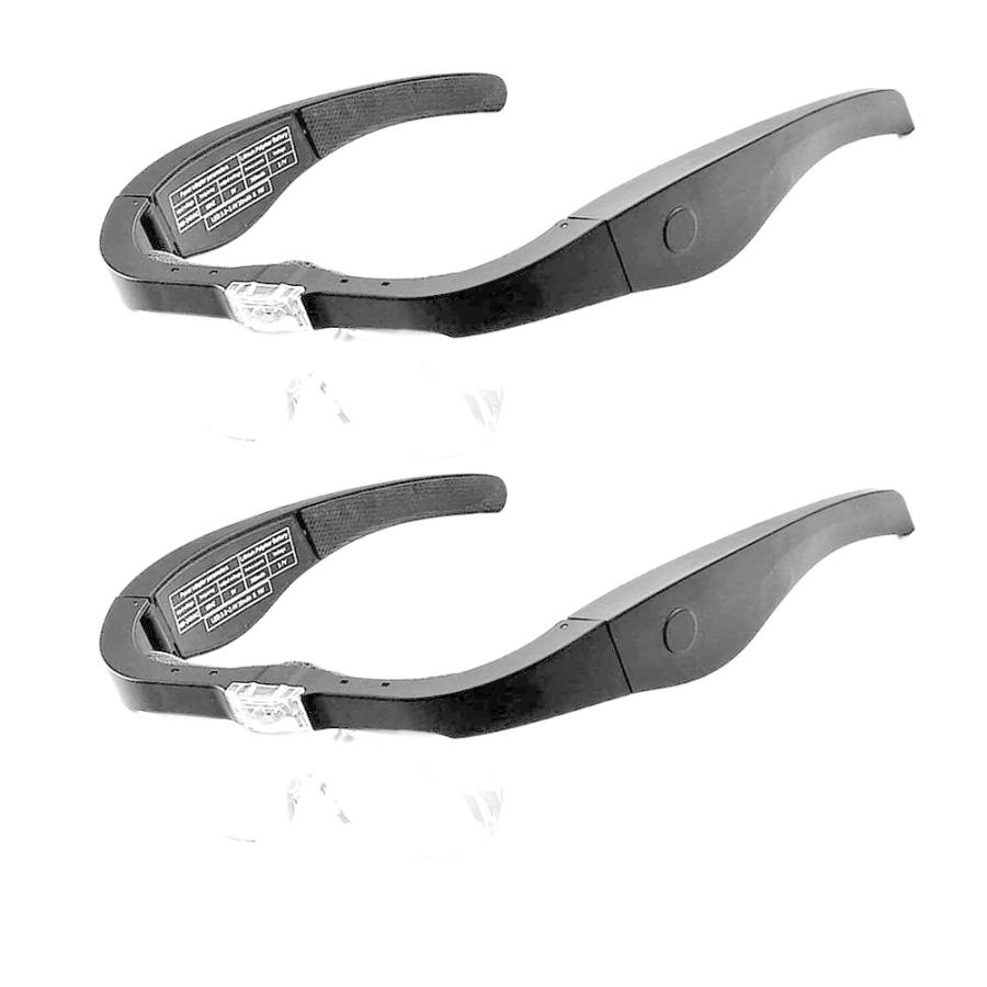 2個セット ルーペ LEDメガネ レンズ 1.5倍 2.5倍 3.5倍 5倍 レンズ交換 