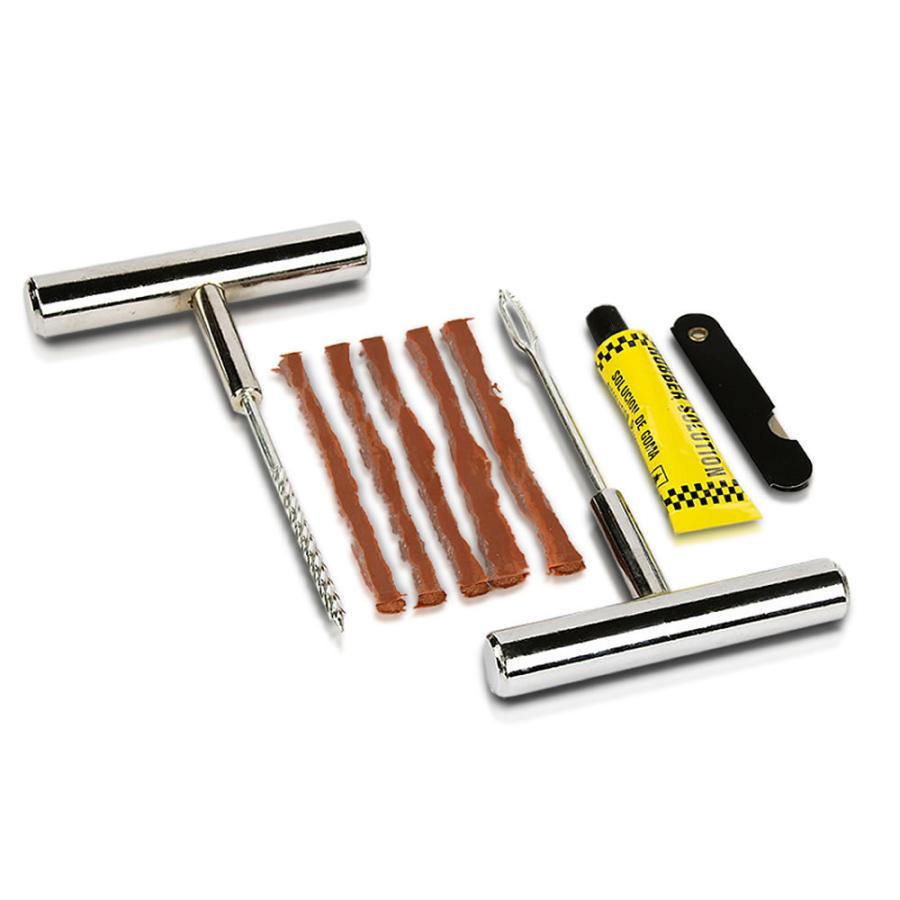 パンク修理キット 豪華5点セット 車 バイク 自転車 5回修理