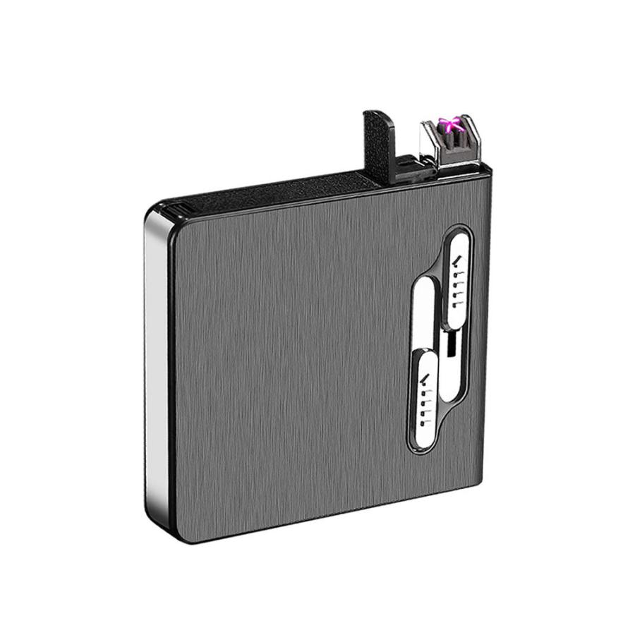 プラズマ USB 電子ライター 充電式 20本収納 煙草 たばこ シガー ライター ケース 防風 防水 ボックス RAIZENS｜shopeast｜06