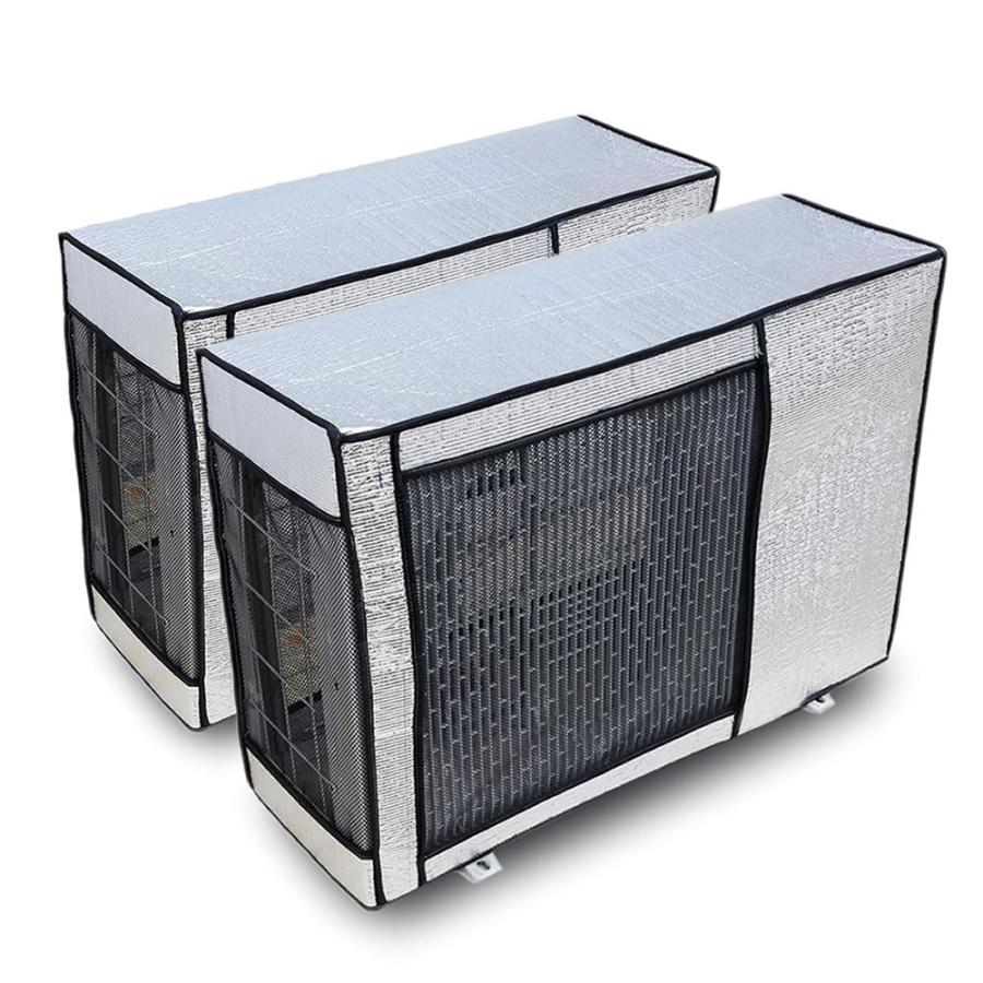 室外機カバー 2個セット アルミ エアコン 日避け 保護カバー 日光 雨