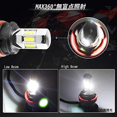 MOTOSTAR バイク用ledヘッドライト PH11 T15 Hi/Lo LEDバルブ 六面発光 6500K AC｜shopeevergreen｜05