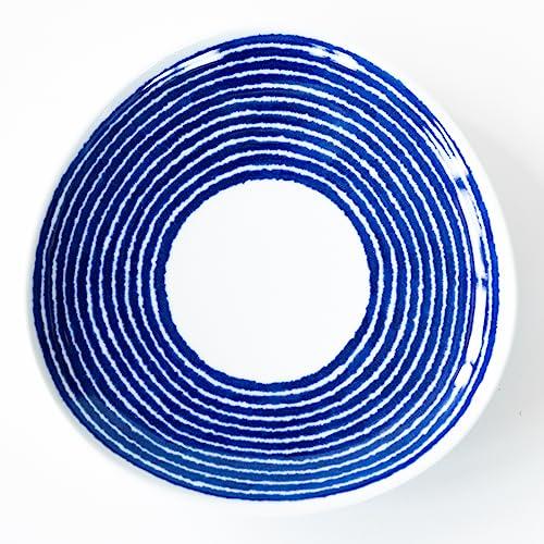 西海陶器 波佐見焼 軽量 取り皿 プレート 皿 直径約10.5cm 5柄 食器セット 藍玉｜shopeevergreen｜02