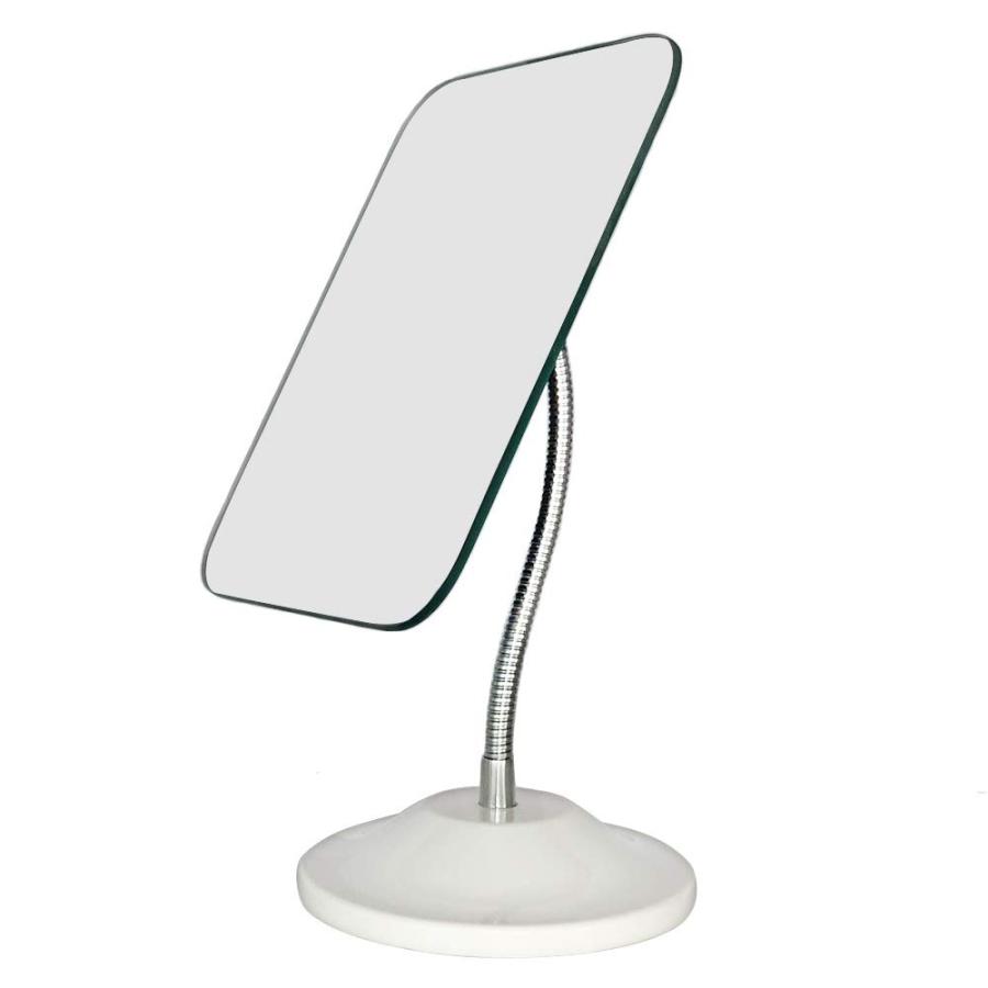 YEAKE 鏡 卓上 大きめ かがみ 卓上鏡 卓上ミラー 高さ調整 スタンド