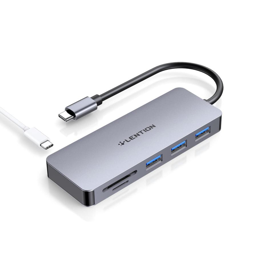 LENTION 6in1 USB Type-C ハブ PD充電 60W 3.0 ×3 Micro SD/SDカードリーダ : SHOP ...
