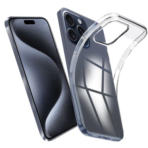 対応 IPhone 15 Pro ケース カバー クリア TPU 透明保護 ソフト : SHOP