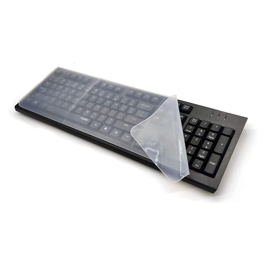 サムコス デスク PC キーボード プロテクター 極薄 高い透明感 防水